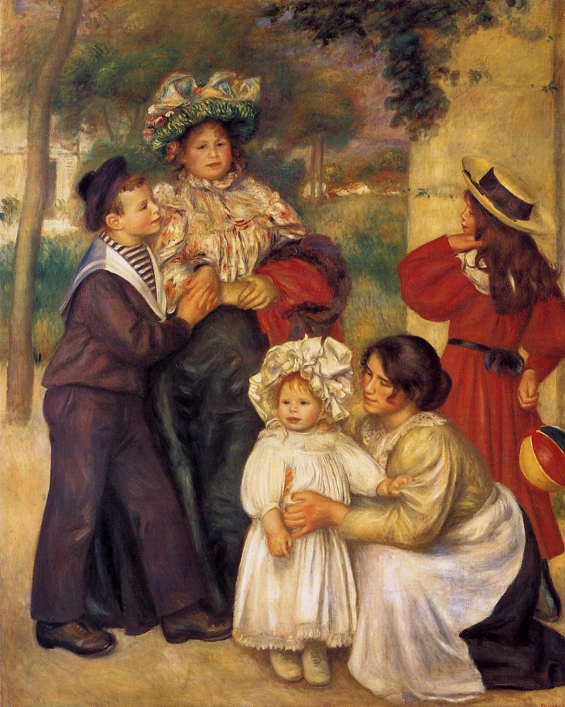 The Artist`s Family - Pierre-Auguste Renoir painting on canvas